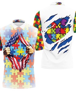 Autism Inside Flag Tshirts Super Hero Shirt Polo Shirt All Over Print Shirt 3d T-shirt