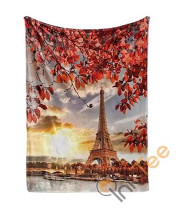 Autumn In Paris Sherpa Fleece Blanket Gifts for Family, for Couple