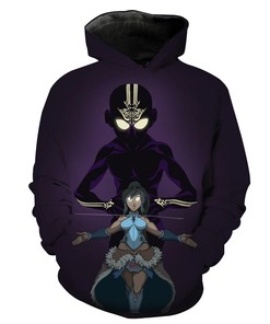 Avatar The Last Airbender Aang And Korra Avatar State Hoodie 3D
