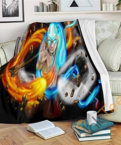 Avatar The Last Airbender Sherpa Fleece Blanket Gifts for Family, for Couple