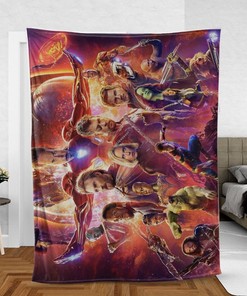 Avenger End Game All Characters Blanket Gift For Fan, End Game All Characters Comfy Throw Blanket Gift