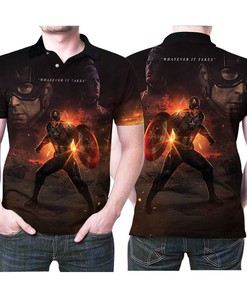 Avenger Endgame Captain America Superhero 3d Designed For Captain America Fan Polo Shirt All Over Print Shirt 3d T-shirt