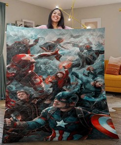 Avenger Marvel Quilt Blanket Bedding Set, Avenger Marvel Gift For Fan, Avenger Marvel Quilt Blanket Bedding Set