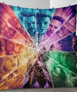 Avengers Fan Gift, Avengers Vs Thanos Quilt Blanket