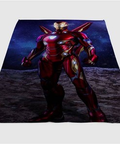 Avengers Infinity Suit Iron Man Sherpa Fleece Blanket Gifts for Family, for Couple