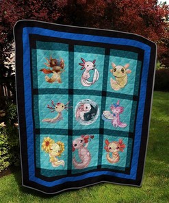 Axolotl Hs0201 Quilt Blanket Bedding Set for Home Décor