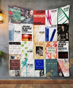 Ayn Rand Books Quilt Blanket Bedding Set