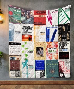 Ayn Rand Books Quilt Blanket Bedding Set for Home Décor