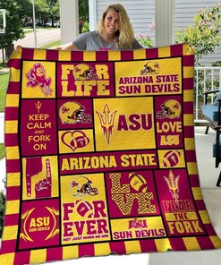 B02 Quilt Blanket Bedding Set Arizona State Sun Devils