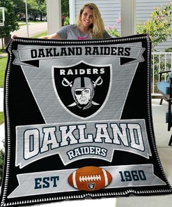 B04 Quilt Blanket Bedding Set Oakland Raiders