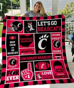 B09 Quilt Blanket Bedding Set Cincinnati Bearcats