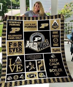 B2809 Quilt Blanket Bedding Set Purdue Boilermakers