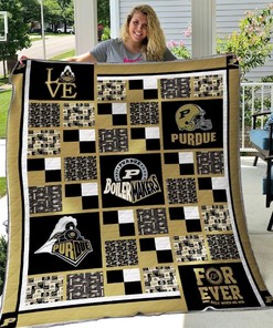 B3103 Quilt Blanket Bedding Set Purdue Boilermakers