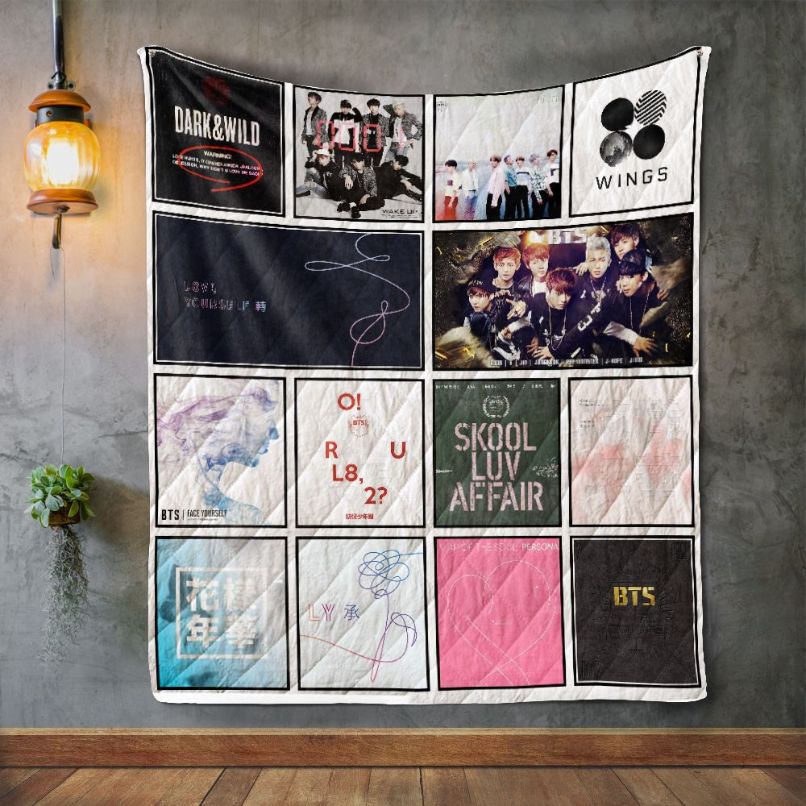BTS Bangtan Boys Albums Quilt Blanket Bedding Set