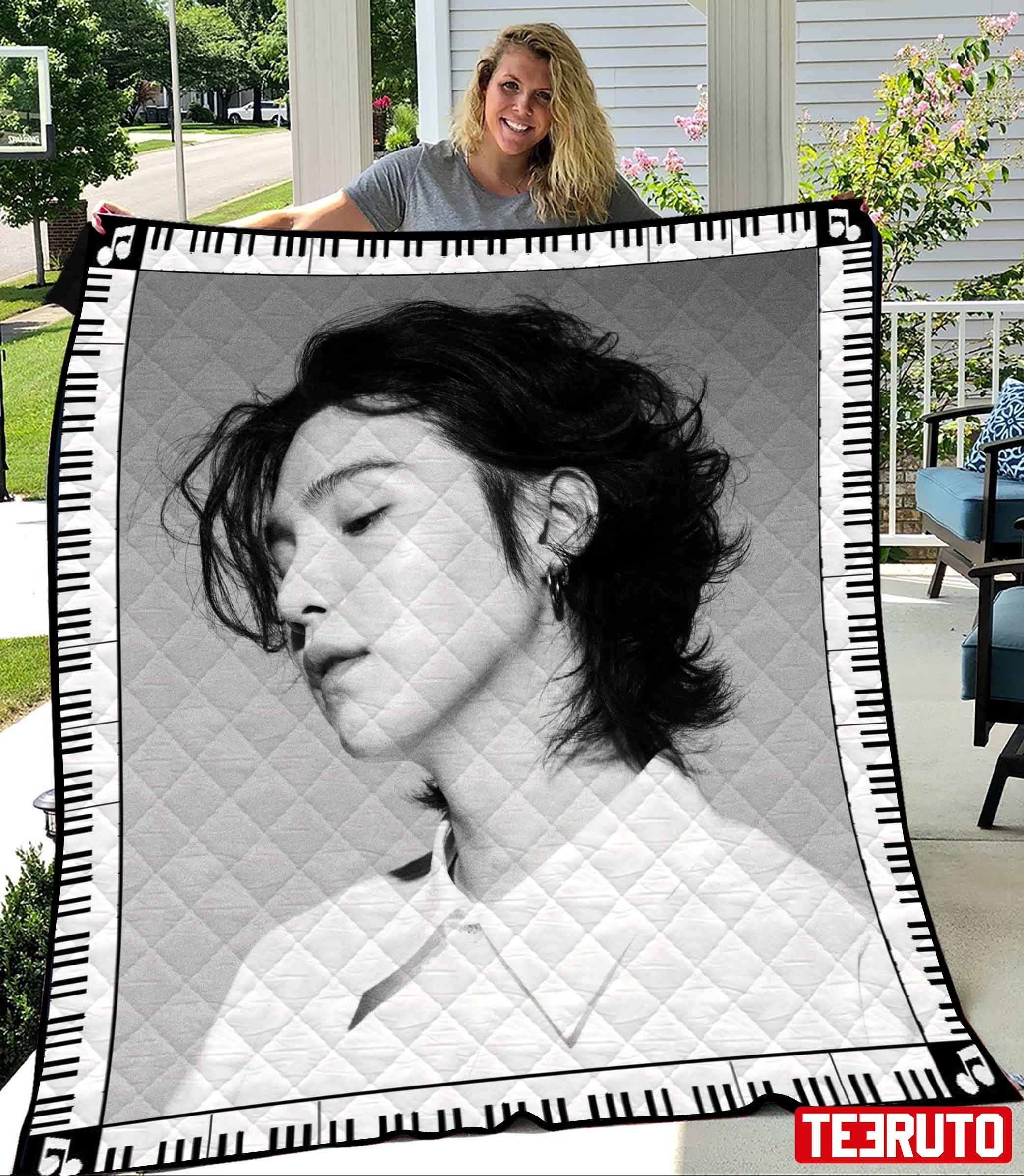 BTS SUGA Min Yoongi Long Hair Blanket for Home Décor