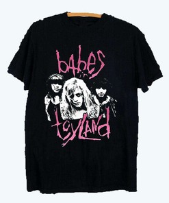 Babes In Toyland Black Vintage Print T-Shirt