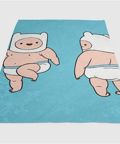 Baby Adventure Time Sherpa Fleece Blanket Gifts for Family, for Couple