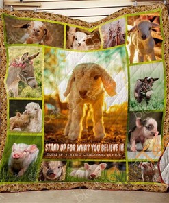 Baby Cute Farm Animals Quilt Blanket Bedding Set