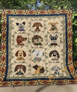 Baby Dogs Quilt Blanket Bedding Set
