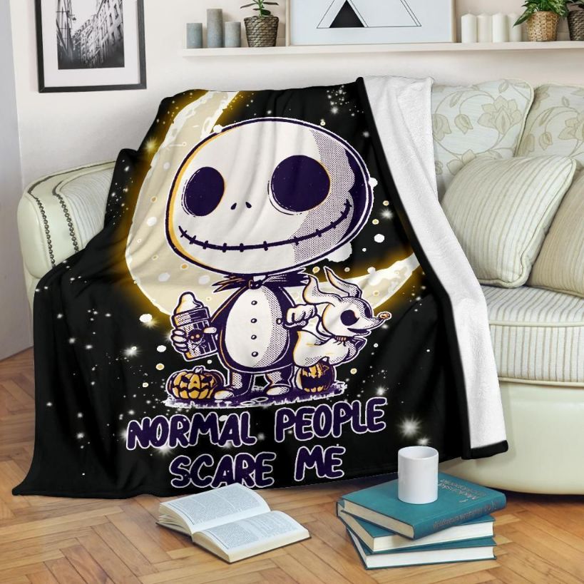 Baby Jack Skellington Fleece Blanket Gift For Fan, Quilt Blanket Bedding Set Gift