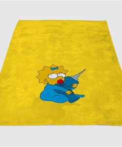 Baby Simpson Sherpa Fleece Blanket Gifts for Family, for Couple