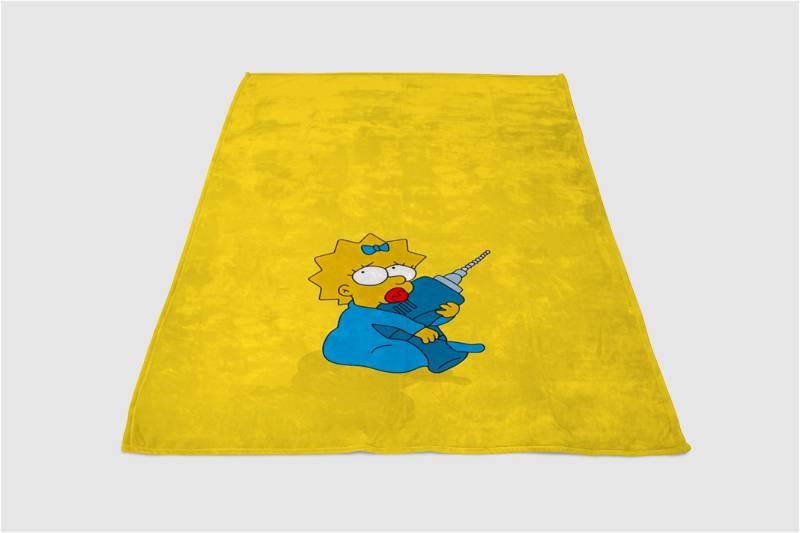 Baby Simpson Sherpa Fleece Blanket Gifts for Family, for Couple