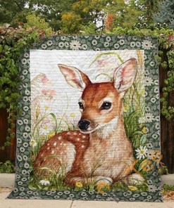 Baby Spring Deer Quilt Blanket Bedding Set
