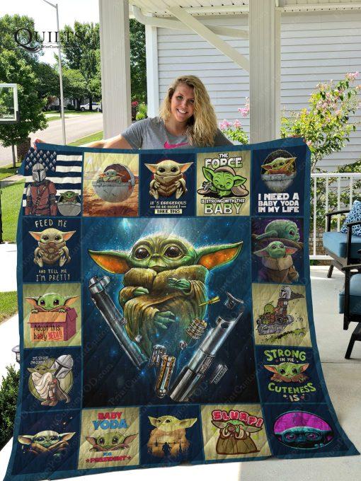 Baby Yoda Quilt Blanket