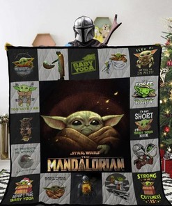 Baby Yoda Star Wars Mandalorian Quilt Blanket Bedding Set