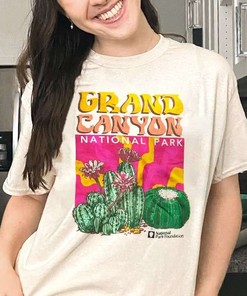 Bad Bunny Merch Grand Canyon National Parks Psychedelic Cacti T-Shirt