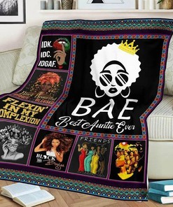 Bae Best Auntie Ever Quilt Blanket Bedding Set for Home Décor