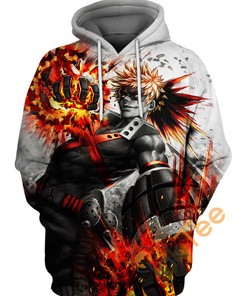 Bakugo Explosion Hoodie 3D