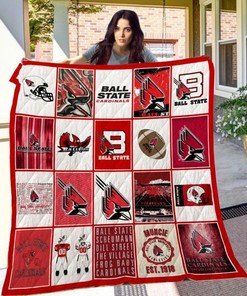 Ball State Cardinals Combined Ncaa Quilt Blanket Bedding Set