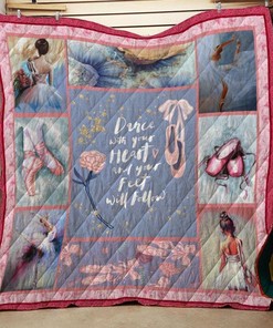Ballet Dance With Your Heart Quilt Blanket Bedding Set