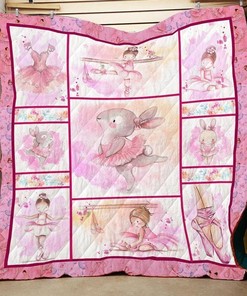 Ballet Rabbit Quilt Blanket Bedding Set for Home Décor