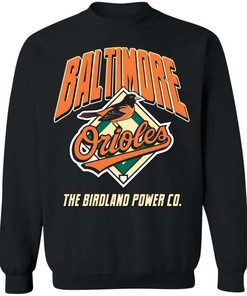 Baltimore Orioles  Birdland Retro 90'S Mlb Crewneck Sweatshirt