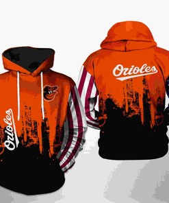 Baltimore Orioles MLB Team US 3D Hoodie Zipper Hoodie