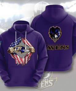 Baltimore Ravens Custom Sport All Over Print Hoodie 3D