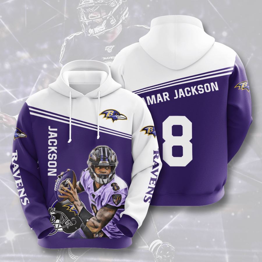 Baltimore Ravens Custom Sport All Over Print Hoodie 3D 6