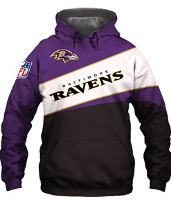 Baltimore Ravens Hoodie 3D Zip Hoodie