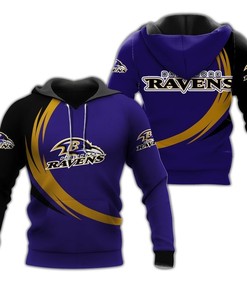 Baltimore Ravens Hoodie Curve Graphic Gifts for Fans