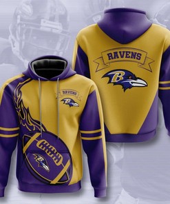 Baltimore Ravens Hoodie Flame Balls Graphic Gift for Fans