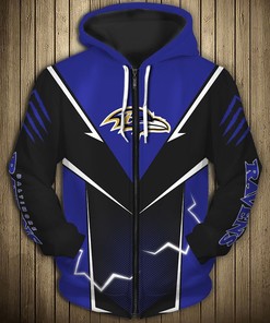 Baltimore Ravens Hoodie Lightning Graphic Gifts for Fans