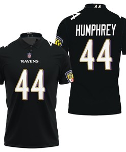 Baltimore Ravens Marlon Humphrey #44 Great Player Nfl American Football Game Jersey Black 2019 Polo Shirt