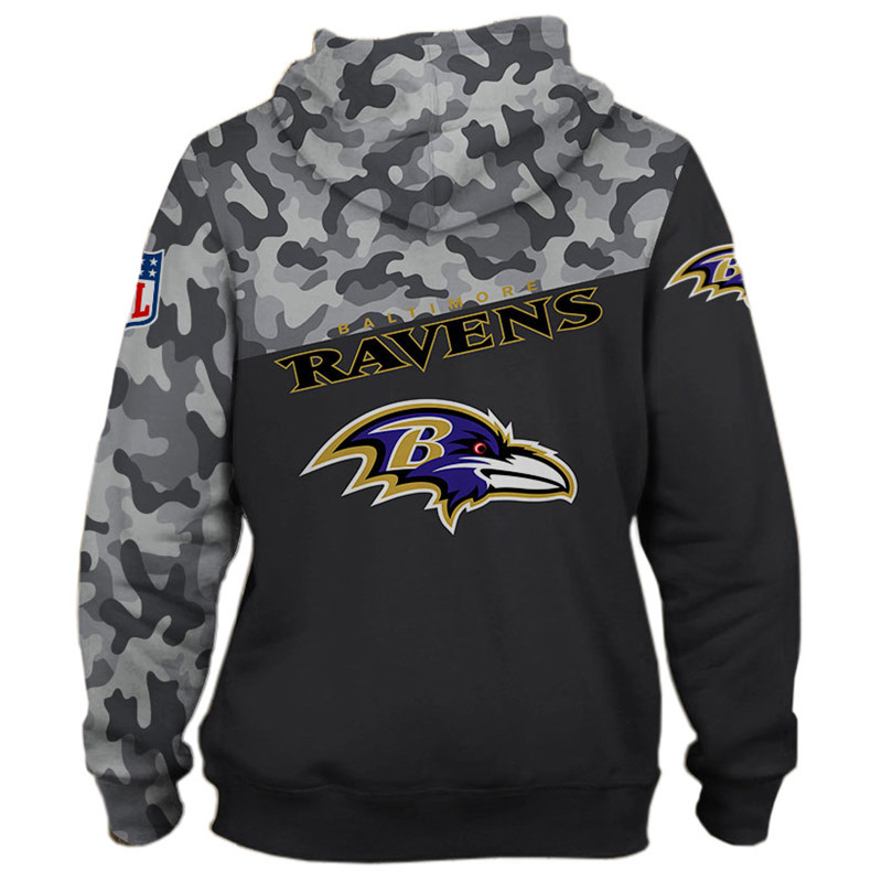Baltimore Ravens Military Hoodie 3D Zip Hoodie 3D Zip Hoodie Long Sleeve New Season - Image 3
