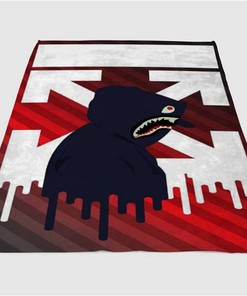 Bape Background Sherpa Fleece Blanket Gifts for Family, for Couple