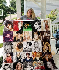 Barbra Streisand Quilt Blanket Bedding Set With Pilliwcases Option For Picnic Or Home Decor