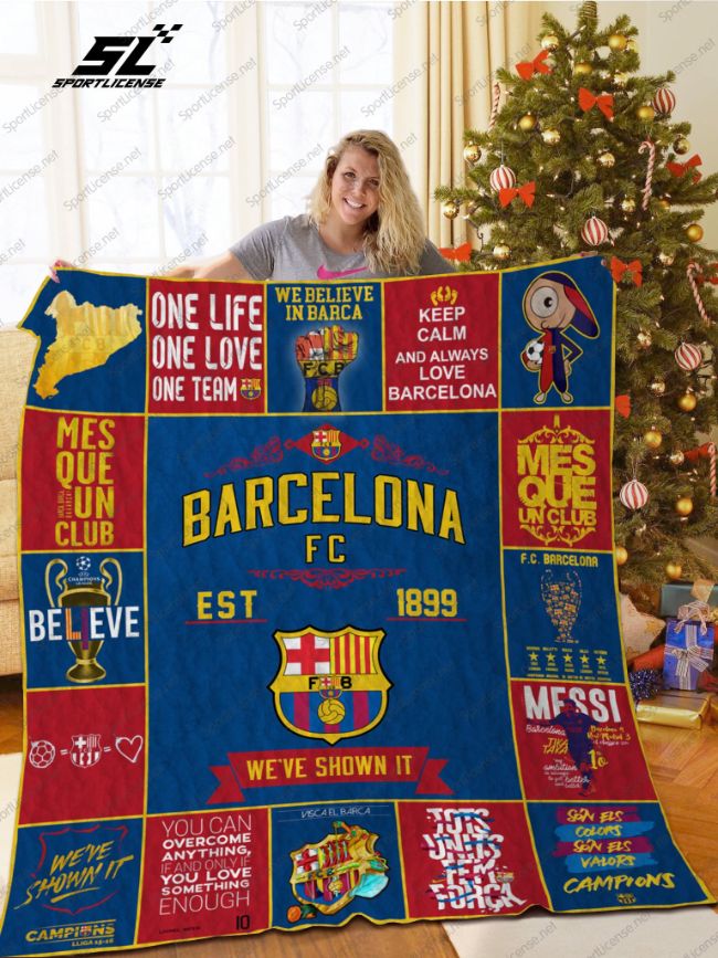 Barcelona FC EST 18 We've Shown It Collection Quilt Blanket Bedding Set