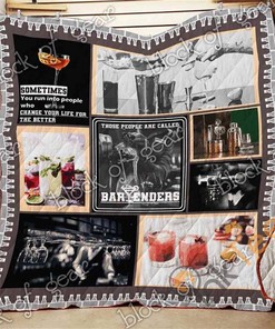 Bartender Theme Personalized Quilt Blanket Bedding Set for Home Decor