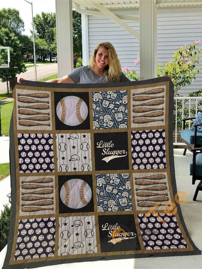 Baseball 1 Quilt Blanket Bedding Set With Pillowcase Option